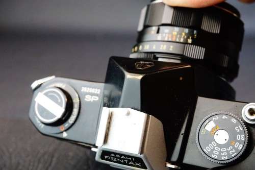 **Rare Black** Asahi Pentax SP 35mm SLR Film Camera + Asahi Super Takumar 55mm F2 Lens **Excellent**