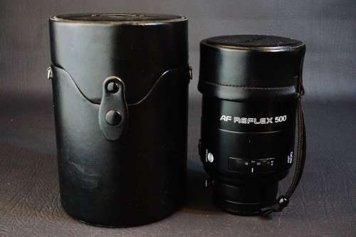 Minolta 500mm F8 AF Reflex Mirror Tele Lens with Case Sony Alpha A Mount  **Excellent Condition**