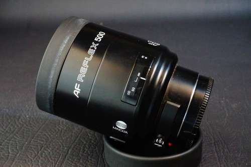 Minolta 500mm F8 AF Reflex Mirror Tele Lens with Case Sony Alpha A Mount  **Excellent Condition**