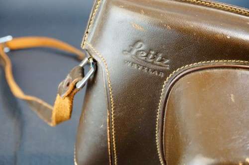 Leica Leitz Leicaflex SL SLR Camera Body Leather Case  **Good Condition**