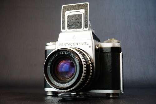 Pentacon Six TL 6x6 120 SLR Camera, Waist Level + Prism Finder and 80mm F2.8 Lens **Excellent**