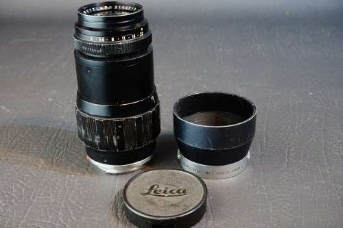 Leica Leitz Wetzlar Tele-Elmar 135mm F4 M Mount Lens with 12575 Lens Shade **Great Condition**
