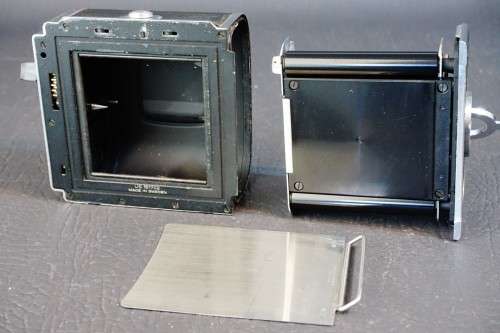 Hasselblad A12 V-Button Roll Film Back in Chrome with Matching Serial Numbers **Great Condition**