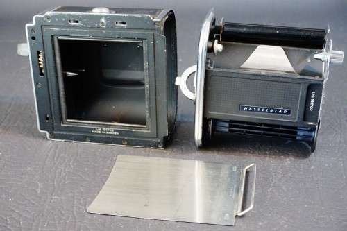 Hasselblad A12 V-Button Roll Film Back in Chrome with Matching Serial Numbers **Great Condition**