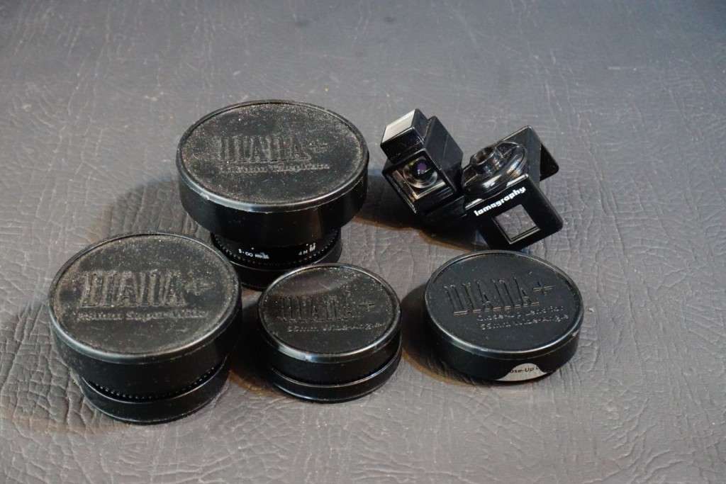 Lomography Diana F+ 6x6 Film Camera with Instant Film Back and Lens Set  **Good Condition**