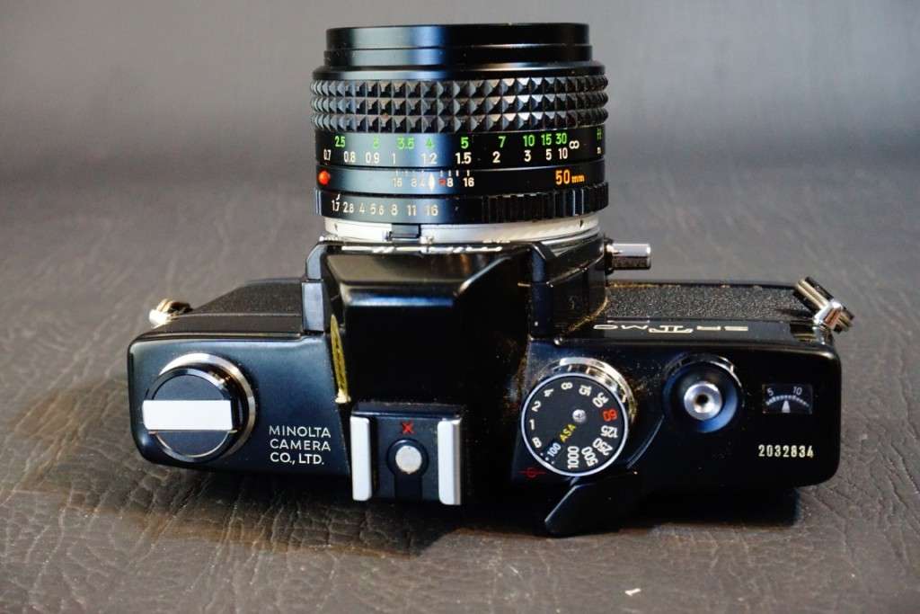 **Rare Black** Minolta SRTMC 35mm SLR Film Camera with Rokkor 50mm F1.7 Lens  **Excellent Condition*