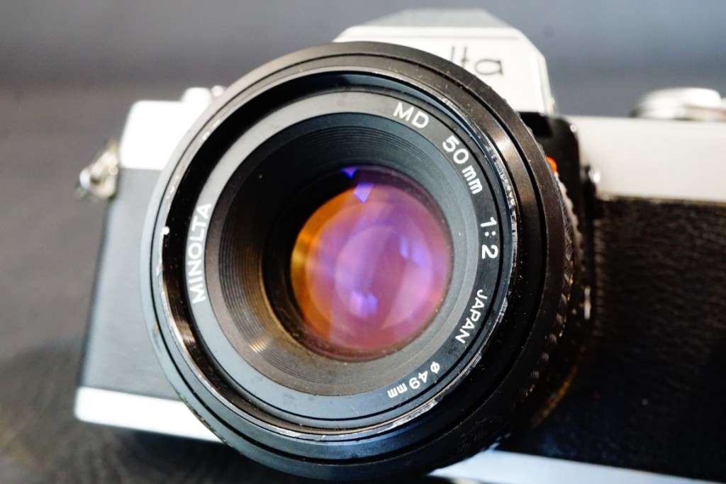 Minolta XG-1 35mm SLR Film Camera with Minolta MD 50mm F2 Lens  **Good Condition**