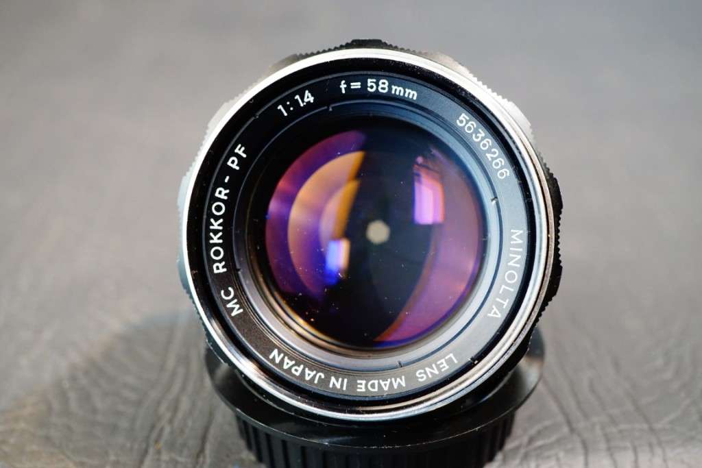 **Bokeh Legend** Minolta MC Rokkor PF 58mm F1.4 in Minolta MD Mount  **Excellent Condition**