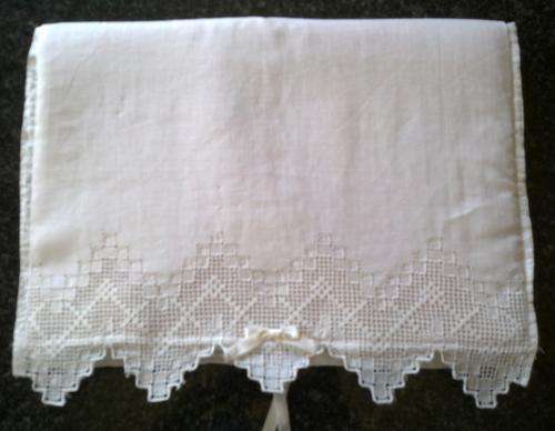 Vintage nightdress / pyjama case with satin ribbon tie