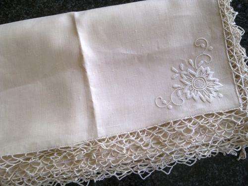 Twelve antique dinner serviettes