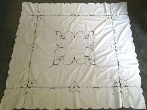 Appealing Madeira style vintage tablecloth