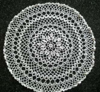 Lovely lacy large cotton crochet doilie 37cm