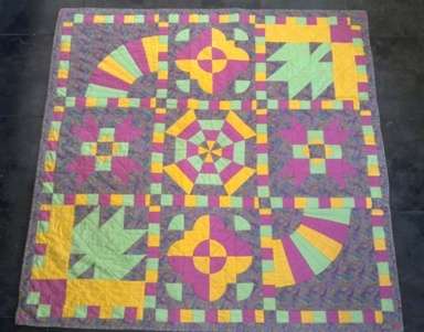 Beautiful colourful hand quilted cloth