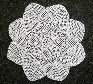 Perfect white cotton crochet doilie 25cm