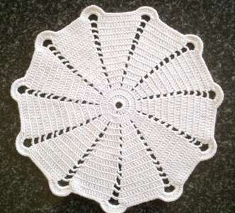 Soft white cotton crochet doilie 21cm