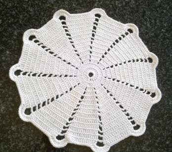 Soft white cotton crochet doilie 21cm