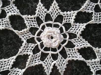 Decorative dainty Irish crochet doilie 30cm