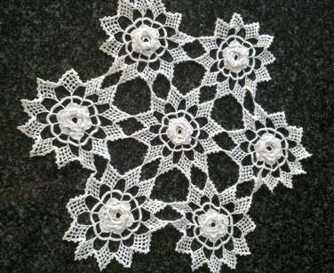Decorative dainty Irish crochet doilie 30cm