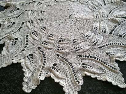 Beautiful large knitted doilie 44cm