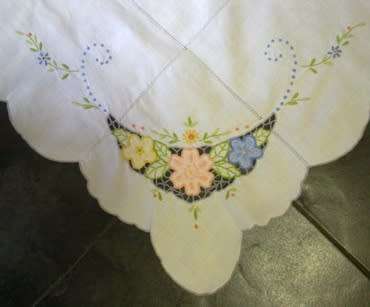 Beautiful hand embroidered tablecloth