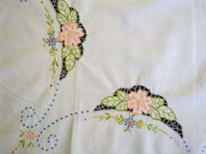Beautiful hand embroidered tablecloth