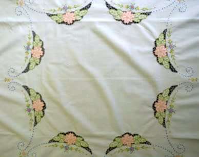 Beautiful hand embroidered tablecloth