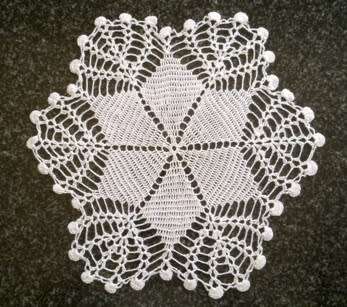 Delicate white crochet doilie 30cm