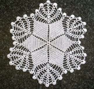 Delicate white crochet doilie 30cm