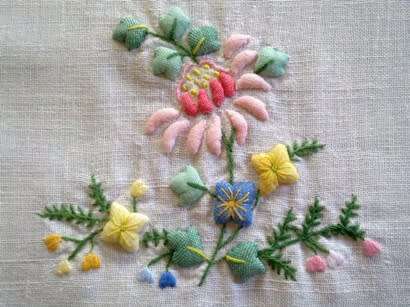 Elegant hand embroidered cotton guest hand towel (B)