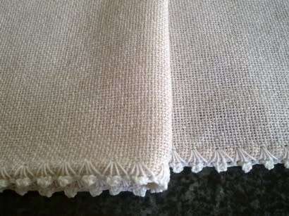 Hand embroidered long cotton runner 1.02m