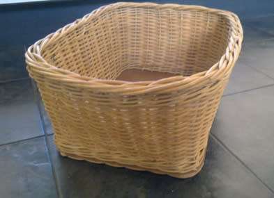 Large woven natural cane basket