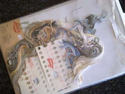 Embroidery kit - fabric, threads & instructions