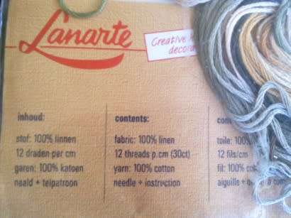 Embroidery kit - fabric, threads & instructions