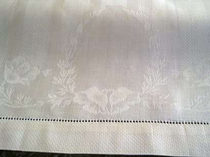 Antique linen guest hand towel