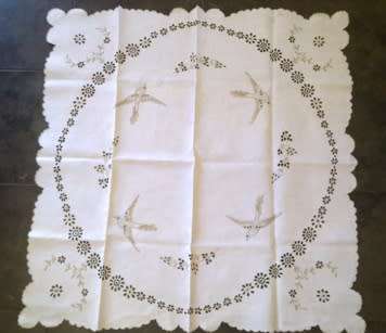 Attractive small Madeira tablecloth 83cm