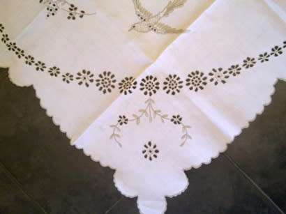 Attractive small Madeira tablecloth 83cm