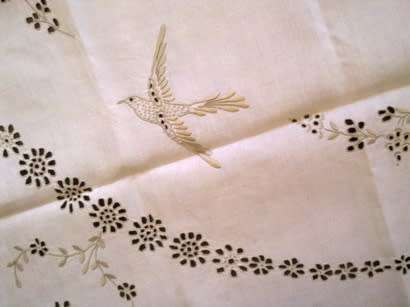 Attractive small Madeira tablecloth 83cm