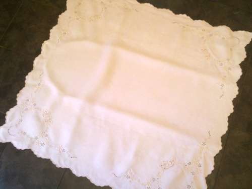 Small Madeira linen tablecloth
