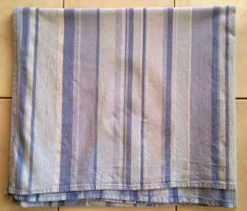 Casual blue stripe cotton tablecloth / sofa throw