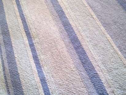 Casual blue stripe cotton tablecloth / sofa throw