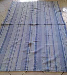 Casual blue stripe cotton tablecloth / sofa throw