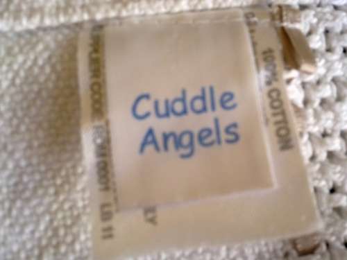 White cotton baby blanket