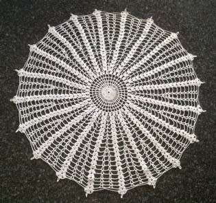 Pretty large cotton crochet doilie 46cm