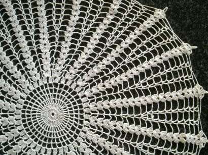 Pretty large cotton crochet doilie 46cm