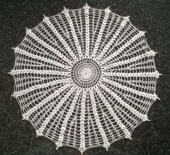 Pretty large cotton crochet doilie 46cm