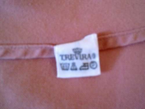 Round cotton tablecloth crushed strawberry colour 1.70m diameter