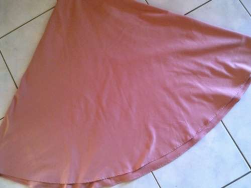 Round cotton tablecloth crushed strawberry colour 1.70m diameter