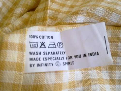 Indian cotton checked tablecloth 1.8m