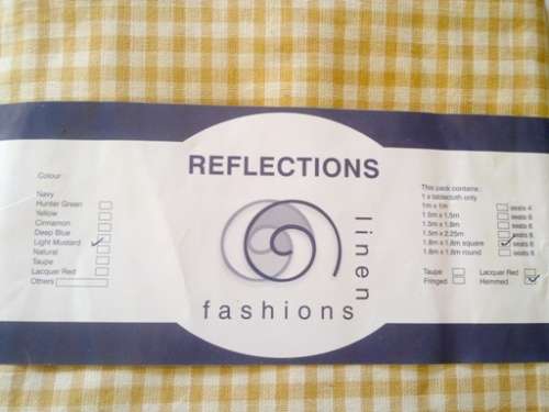 Indian cotton checked tablecloth 1.8m