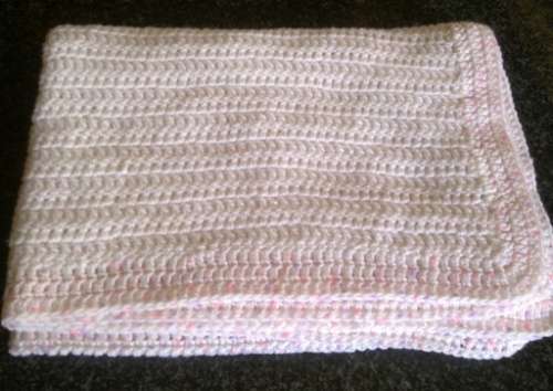 Lovely hand crochet baby blanket
